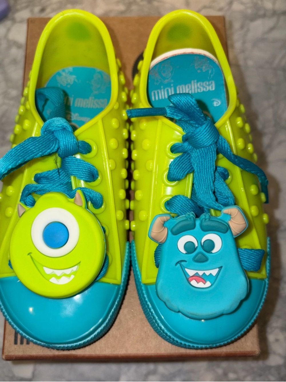 Mini Melissa Monsters Inc Mike and Sully Jelly Sneakers Toddler Size 8